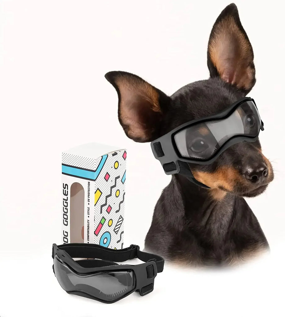 UV Protection Dog Goggles - Sunglasses for Small Breed Dogs and Puppies, Ideal for Outdoor Riding and Driving