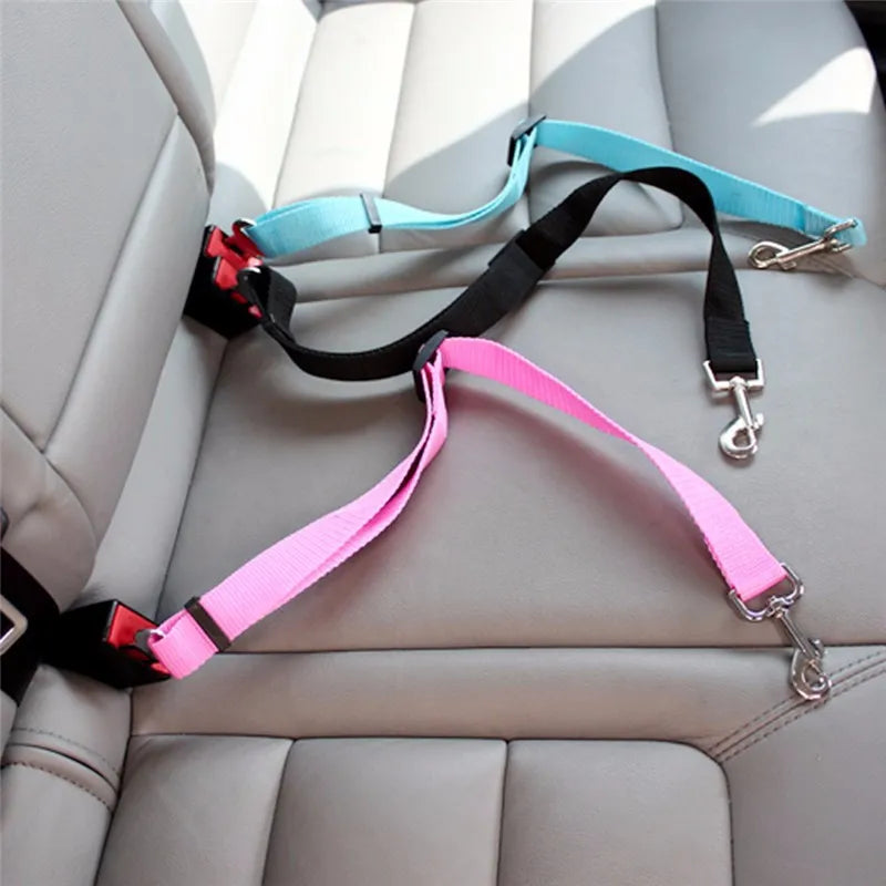 Dog Car Seat Belt - Safety Protector & Travel Accessories | Breakaway Leash, Collar, Solid Car Harness