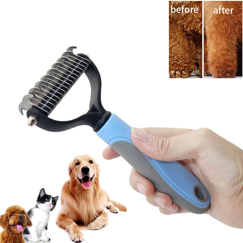 Pet Cat Hair Removal Comb Brush Dog Grooming Shedding Tools Puppy Hair Shedding Trimmer Pet Fur Trimming Dematting Deshedd Combs