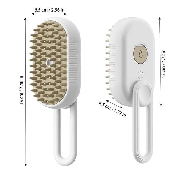 3-in-1 Electric Pet Grooming Brush: Steamer, Massager, and Hair Remover for Dogs and Cats
